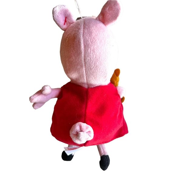 Ty Peppa Pig 2021 Teddy Bear NWT 8" Red Dress - Picture 5 of 13